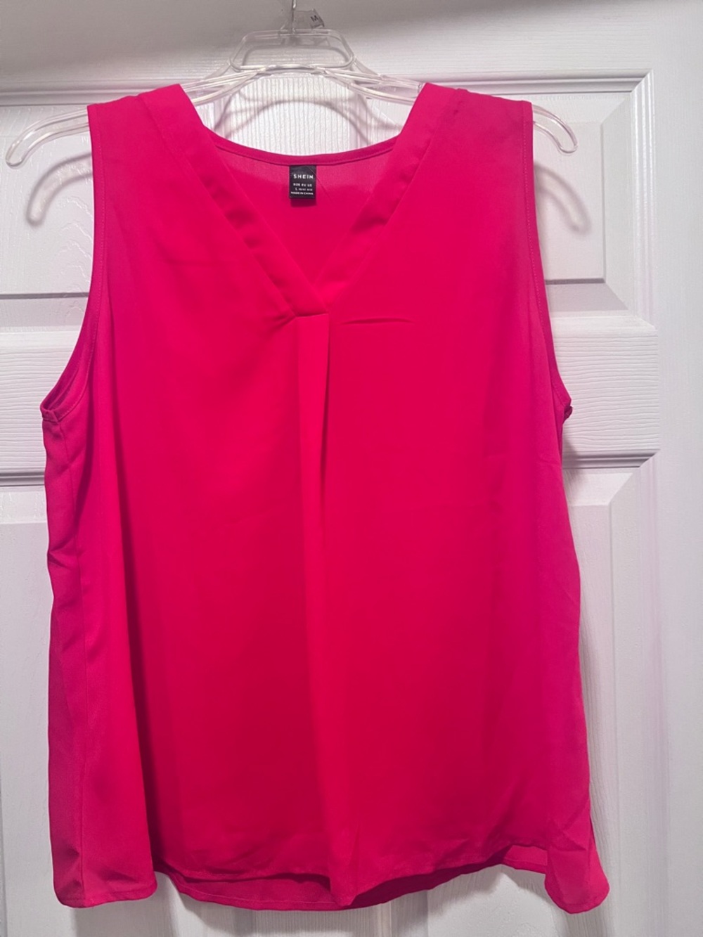 SHEIN Hot Pink V-Neck Sleeveless Camisole